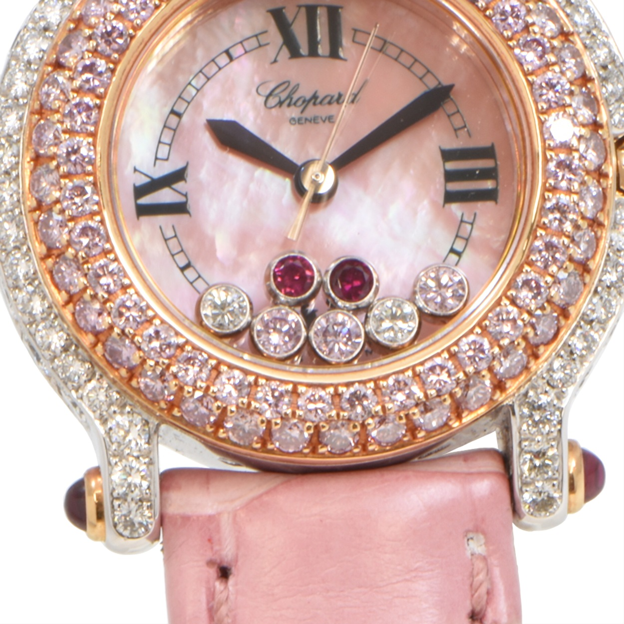 希少　Chopard ダイヤ入り　ピンクレザー 時計 2101217138697-1.jpg