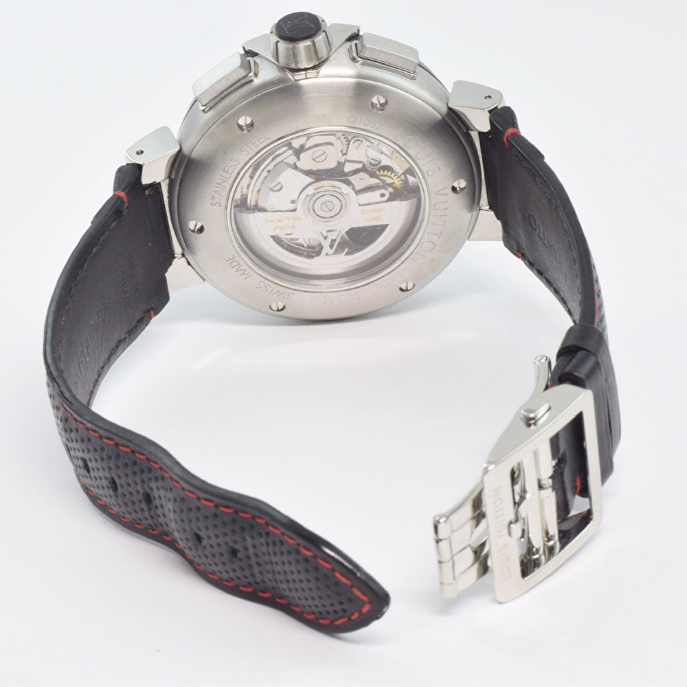 中古 ルイヴィトン タンブール クロノグラフ GMT エボリューション