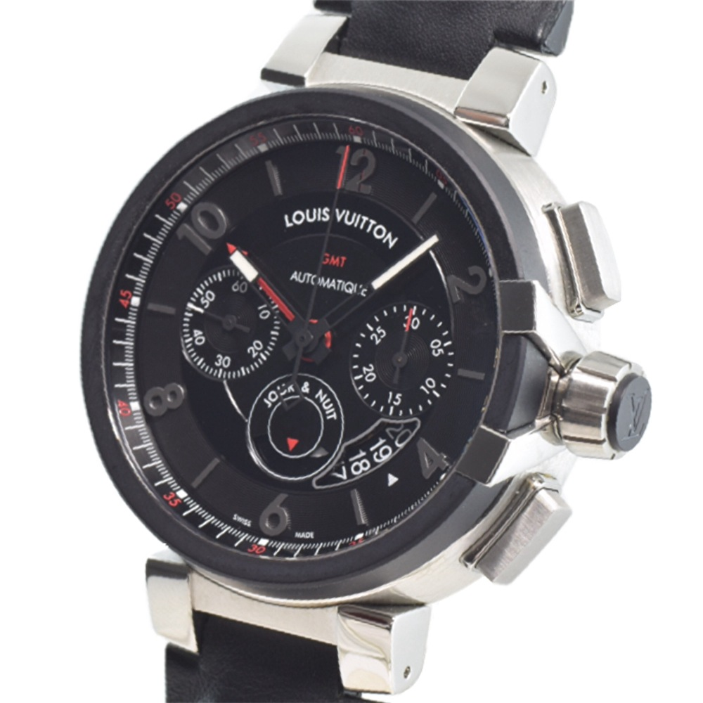 中古 ルイヴィトン タンブール クロノグラフ GMT エボリューション