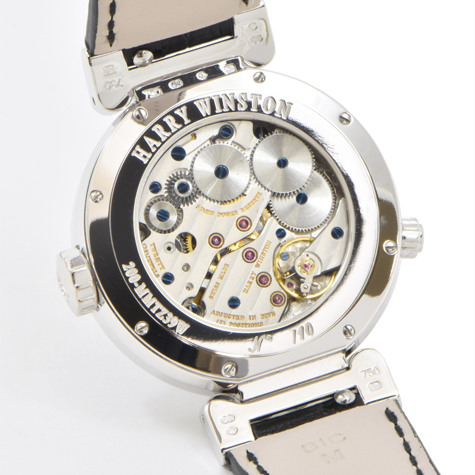 ハリーウィンストン　HARRY WINSTON プルミエール　ベルト 中古 ハリーウィンストン プルミエール エキセンター 2タイム
