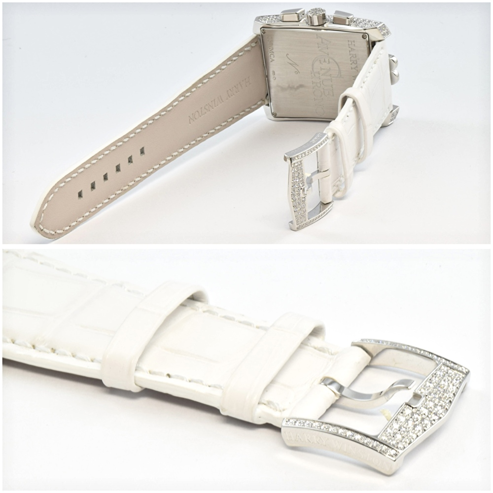 中古 ハリーウィンストン アヴェニューC クロノグラフ ホワイト